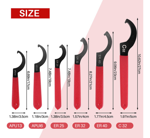 Juego De Llaves De 6 Piezas, Llave Enrollable Ajustable Span