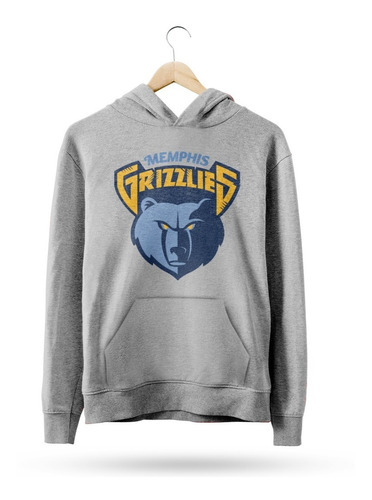  Buzo Canguro Nba Memphis Grizzlies Logo Alternativo Gris