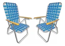 Comprar Reposeras Sillon Playero Plegables 5 Posiciones 8 Cintas X 2