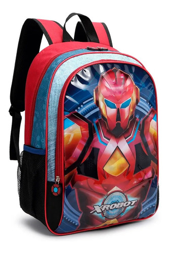 Mochila Costas X-robot Robô Estilo Transformers Homem Ferro