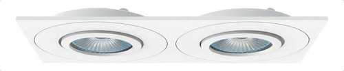 Spot Embutir Duplo F Plana Bco 2xpar20 Interlight Il-0190-bm
