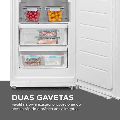 Freezer Vertical 1 Porta 196l 2 Em 1 Branco Midea 127V
