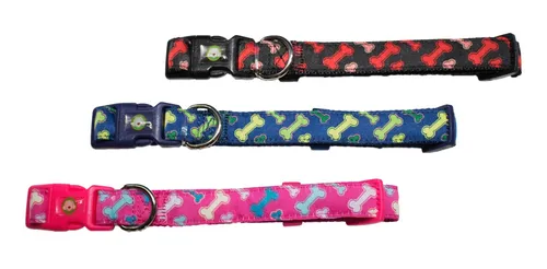 Collar Huesos Perro S Negro Mascan