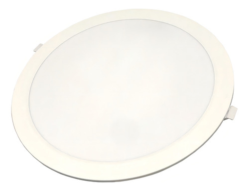Panel Redondo Led 24w Embutir Diseño Delgado King Pack X4 Estructura Blanco Frio