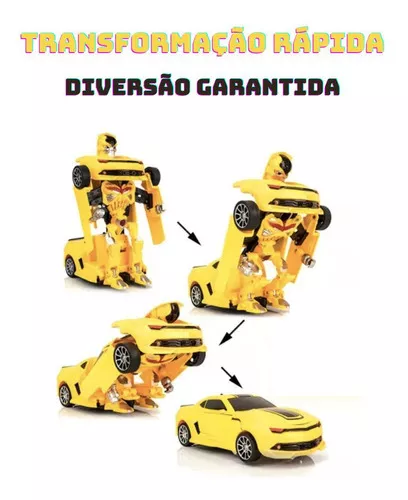 carro policia transformers vira robo 3 d com sons luzes led e