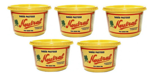 5 Potes De Sabão Pastoso Neutral 500g (5unds)