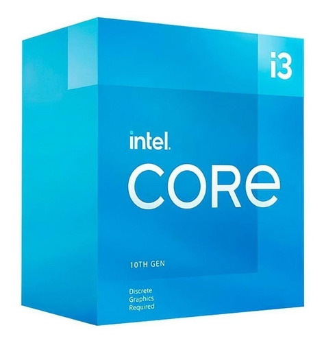 Imagen 1 de 2 de Procesador Intel Core i3-10105 BX8070110105 de 4 núcleos y  4.4GHz de frecuencia con gráfica integrada
