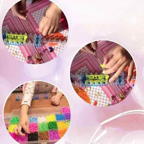 Kit De Bandas De Goma Arcoíris Para Hacer Pulseras
