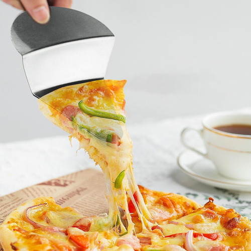 L Pá De Pizza De Aço Inoxidável Cake Pie Pastry Server