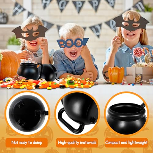 12 Tazas Caldero De 15 Oz, Tazas De Plástico Negras Caldero