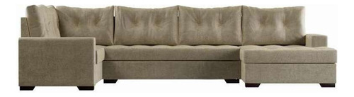 Sofá De Canto 6 Lugares Com Chaise Direito Marseille Sued... Cor Cinza