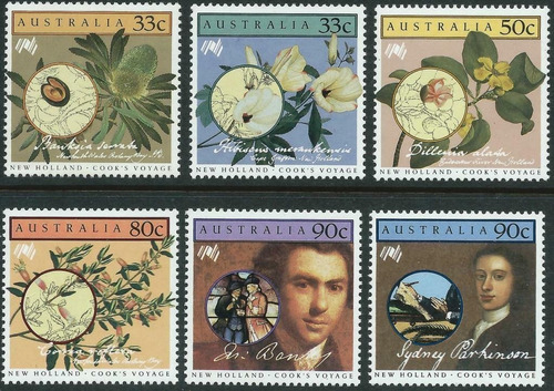 Imagen 1 de 1 de Estampillas Australia 1986 - Colonización Viajes James Cook