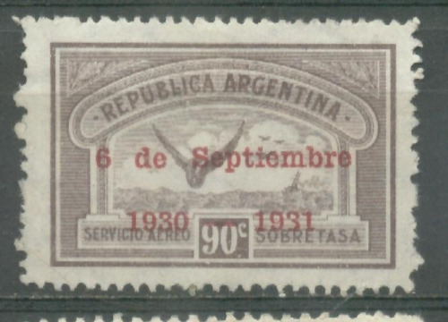 Argentina - Correo Aereo Nº A 19 J - Resello (#4146)