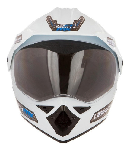 Capacete Moto Pro Tork Liberty Mx Pro Vision Cor Branco Tamanho do capacete 58