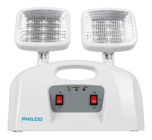 Pack 02 Lampara De Emergencia Led 2 Focos Philco Certificada