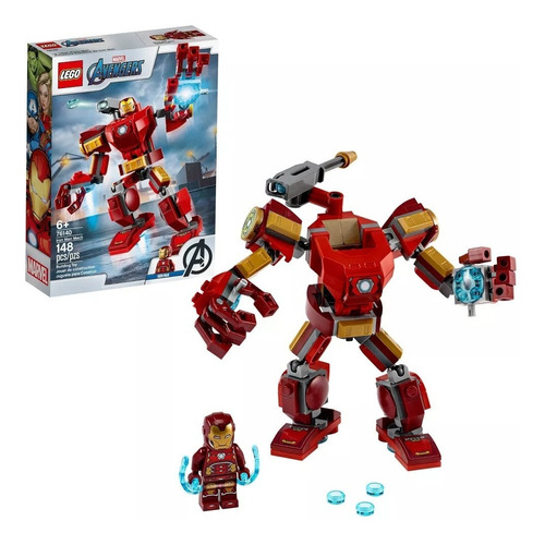 Set de construcción Lego Marvel Iron Man mech 148 piezas  en  caja