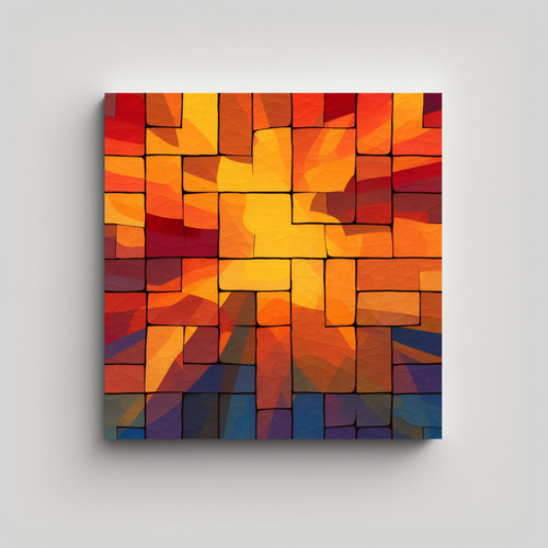 50x50cm Pintura Decorativa Con Diseño De Mosaico Inspirado 
