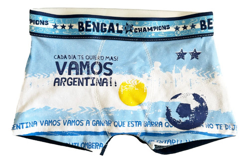 Bóxer Bengal Niños Vamos Argentina Fútbol Variedad De Talles