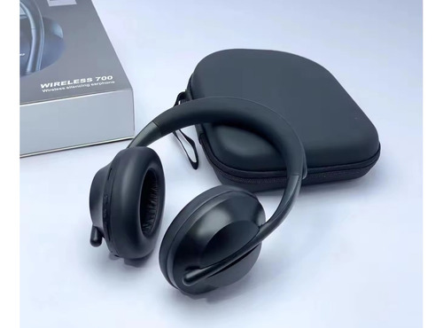 Fone De Ouvido Headphone Bluetooth 5.3 Sem Fio Recarregavel Cor Cinza-escuro Luz Azul