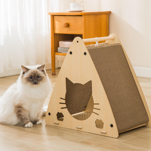 Cartón Cat Houses Rascador Para Gatos Medianos Y Kitty