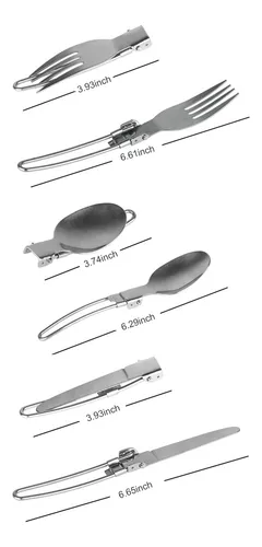 Juego De Cubiertos, Tenedor Plegable, Cubertería, Cucharas D