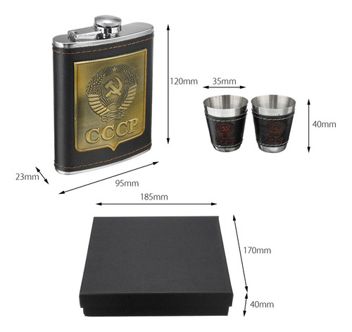 8oz Botella De Licor De Viaje Portátil De Acero Inoxidable