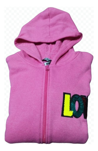 Campera Love Lentejuelas Talle 14 Rosa