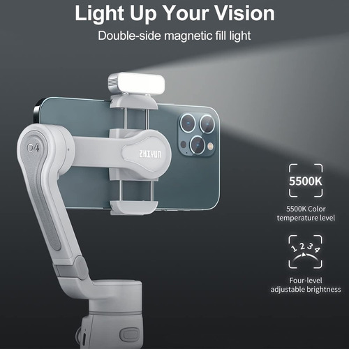Estabilizador Cardán Combo Zhiyun Smooth Q4 Para Teléfono Gris