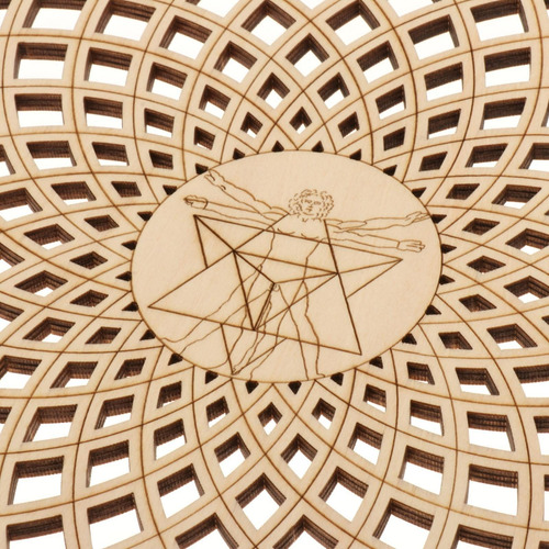 Geometría Sacra Escultura De Pared Cortada Con B 30,5cm