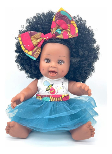 Muñeca Orijin Bees Natural Ella Baby Bee Niña Afroamericana