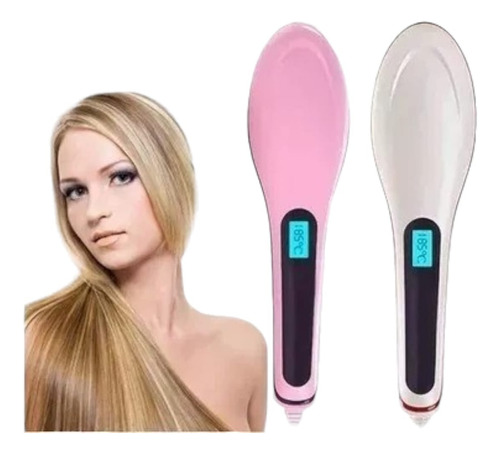 Cepillo Plancha Allaciador Cabello Temperatura Pantalla Regu