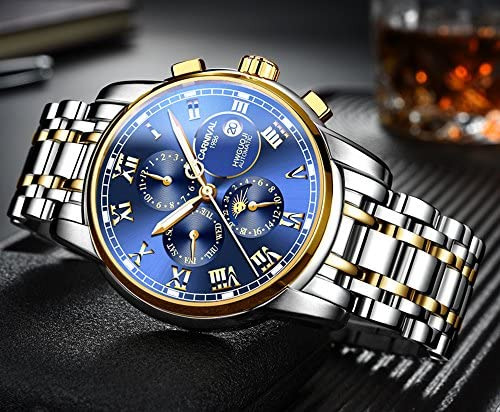 Carnival Máquina Automática Para Hombre Reloj Azul Multifunc
