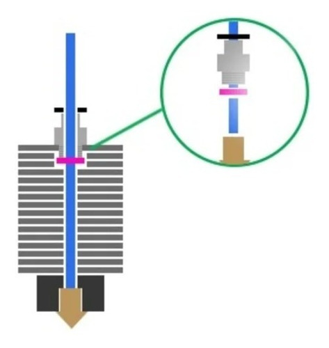 Imagen 2 de 2 de Tubo De Teflón Ptfe Capricorn Teflón 4mmx1.9mm 10cm