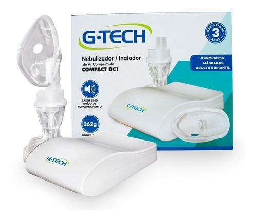 Inalador E Nebulizador G-tech Compact Dc1 Adulto E Infantil