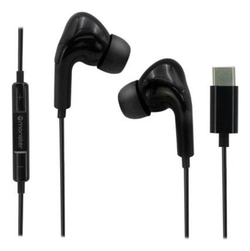 Audífonos Alámbricos  Manos Libres Monster C21wt Usb-c Fj