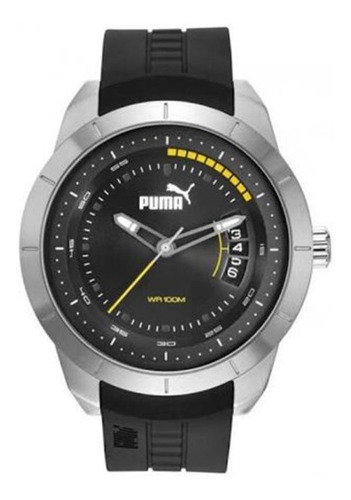 Reloj Puma Original Caballero Correa Silicon Negra