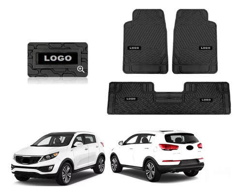 Tapetes 3pz Class Cov Logo Kia Sportage 2012 A 2016