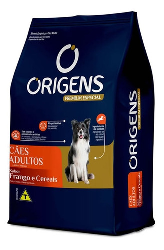 Ração Origens Premium Especial Cães Adultos Sabor Frango E Cereais 15kg