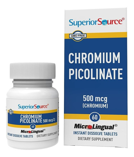 Superior Source Chromium Picolinate 500mcg 60 Tabletas