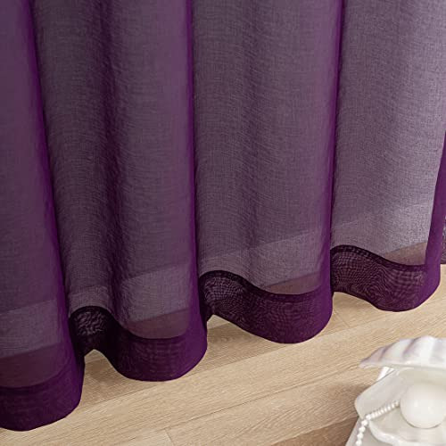 Cortinas Traslúcidas 2 Paneles 160 Cm De Largo