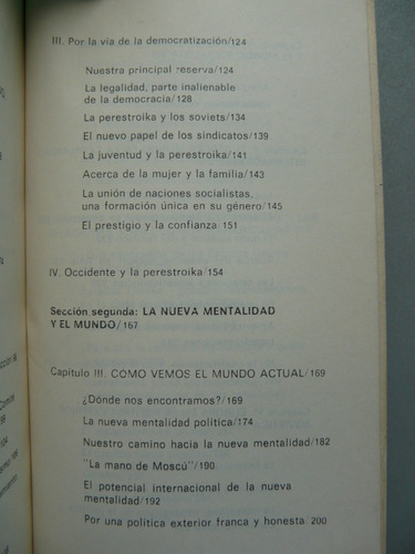 La Perestroika - La Nueva Mentalidad Para Nuestro País Y Par (Usado)