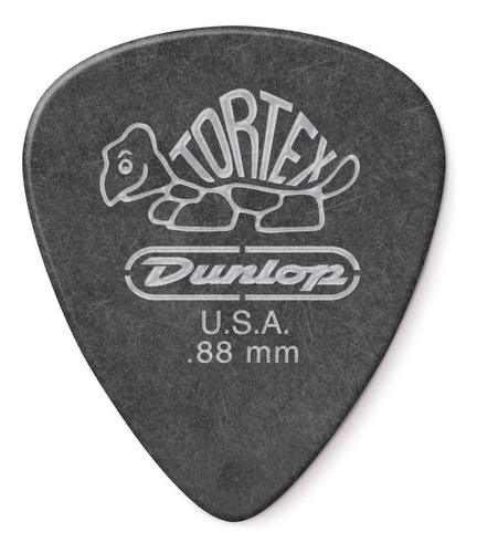 Palheta Dunlop Tortex Pitch Black 0.88mm 12 Unidades Cor Preto Tamanho 0.88