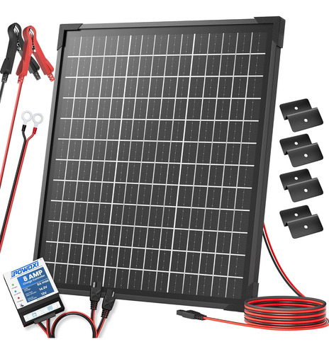 Kit De Panel Solar De 50 W, Cargador De Batería Solar De 12 