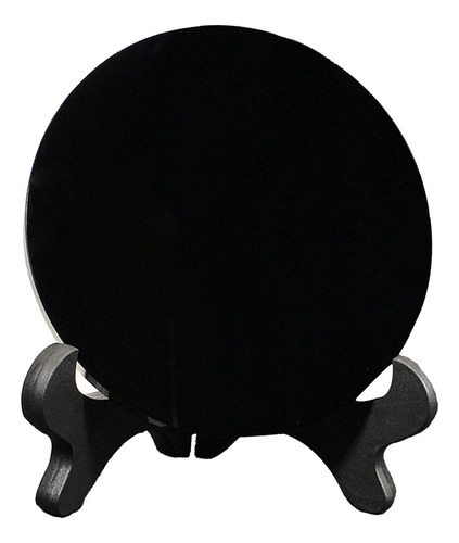 Nuevo Espejo Feng Shui Disco De Piedra Obsidiana For Mesa