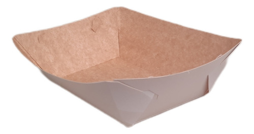 Charolas Hotdog Hamburgesas Alitas Papas 100pz Kraft- Blanco