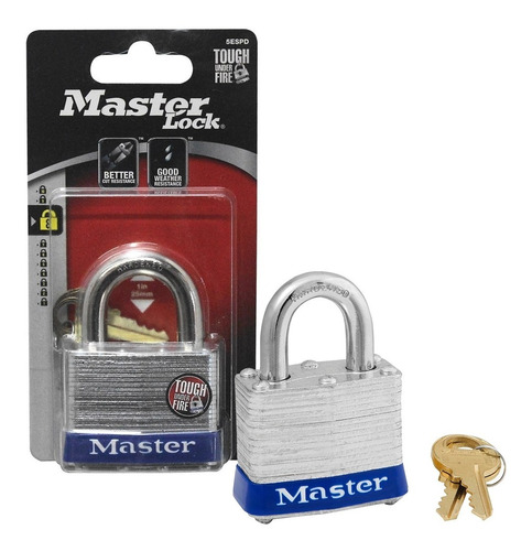 Candado Seguridad Master Lock De Traba Acero Laminado Febo