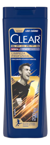 Shampoo Anticaspa Sports Limpeza Profunda 200ml Clear Men