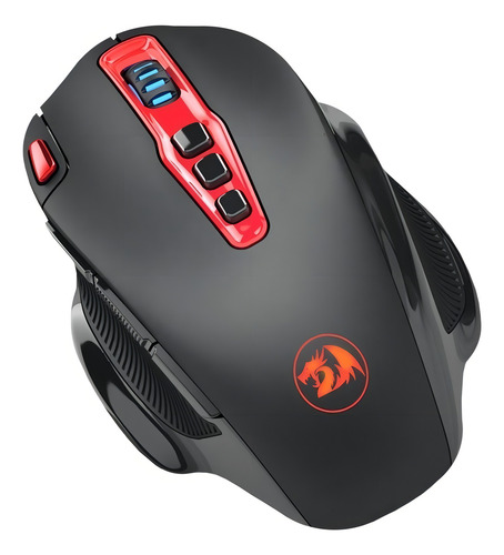 Mouse para jogo sem fio Redragon Shark M688 preto-fosco e vermelho