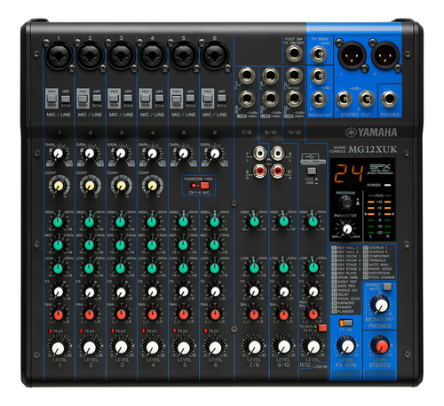 Mesa De Som Yamaha Mg12xuk | Usb | Efeitos | Original | 110v