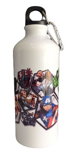 Mugs Botella Tarro Metálica Avengers Pocillo